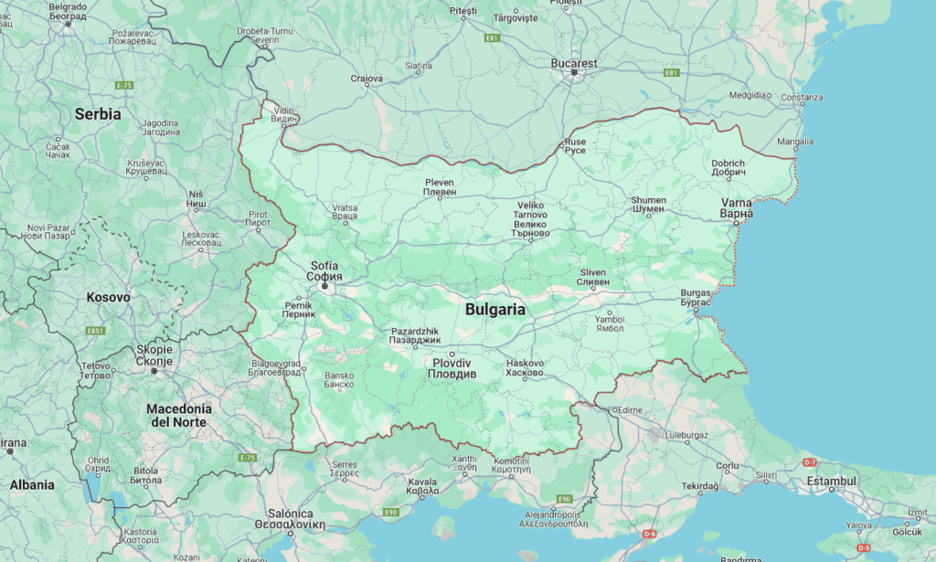¿Donde está Bulgaria?