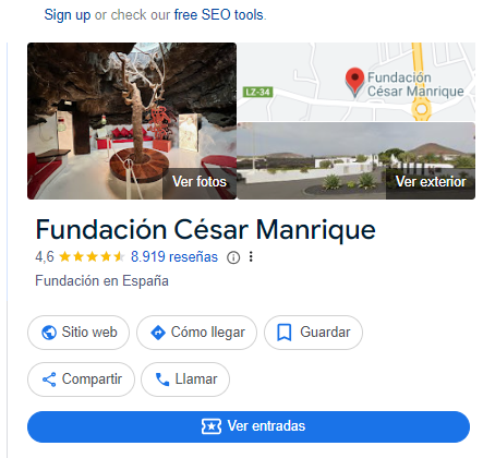 Entradas Fundación César Manrique