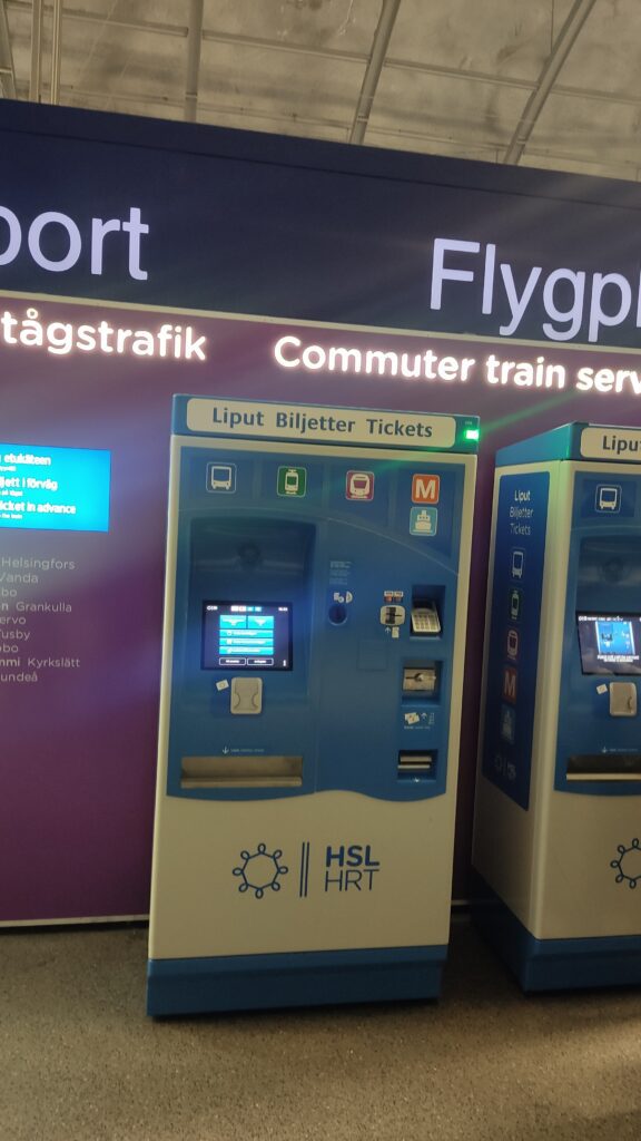 Maquinas expendedoras de billetes de tren en Helsinki