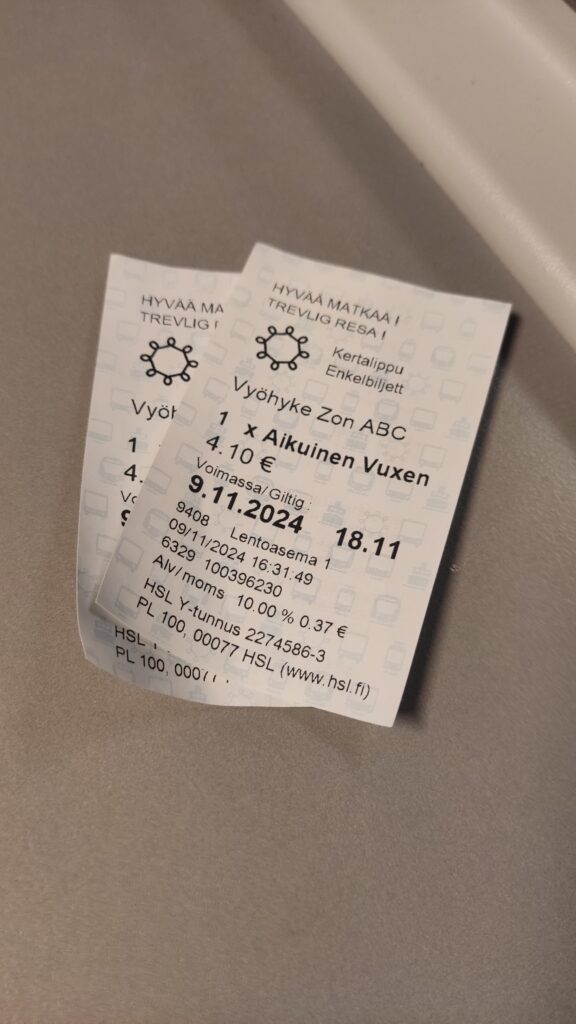 Billetes de tren de Finlandia