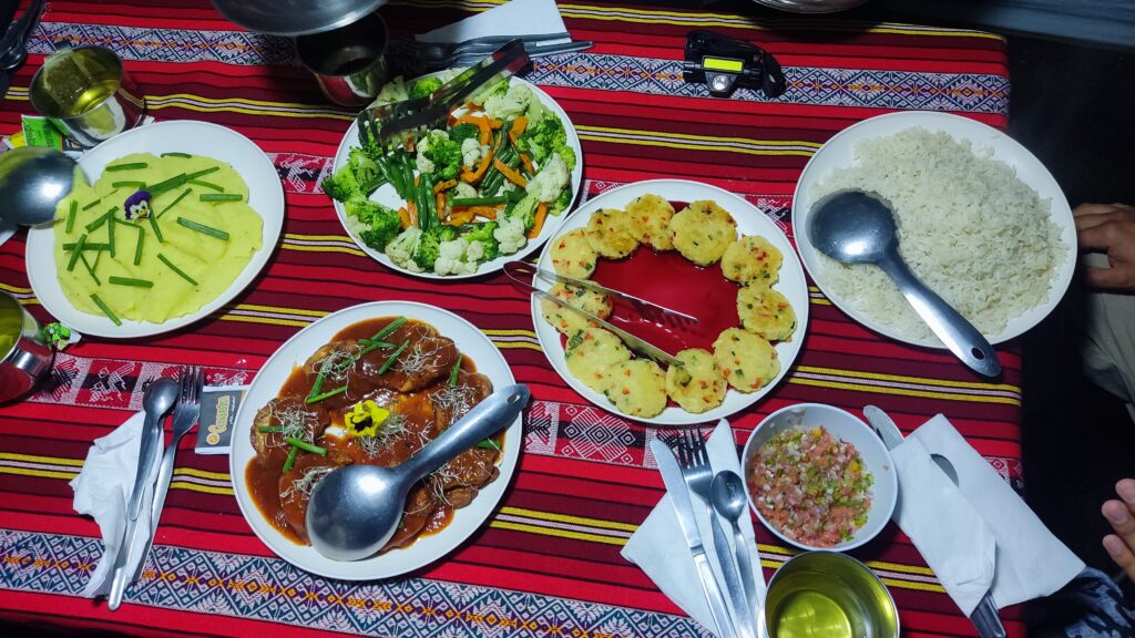 comida Camino Inca, Cuzco Perú