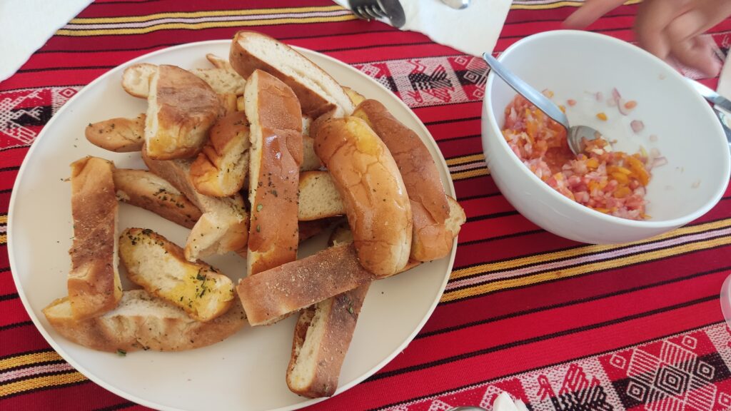 comida Camino Inca, Cuzco Perú