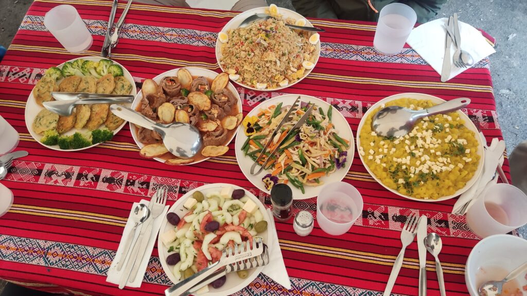 comida Camino Inca, Cuzco Perú